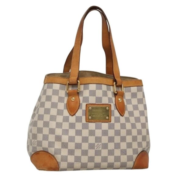 LOUIS VUITTON Damier Azur Hampstead PM Tote Bag N51207 LV Auth 139302 - Picture 1 of 16